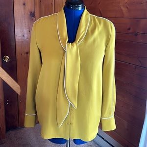 Ann Taylor Satin Tie Shirt